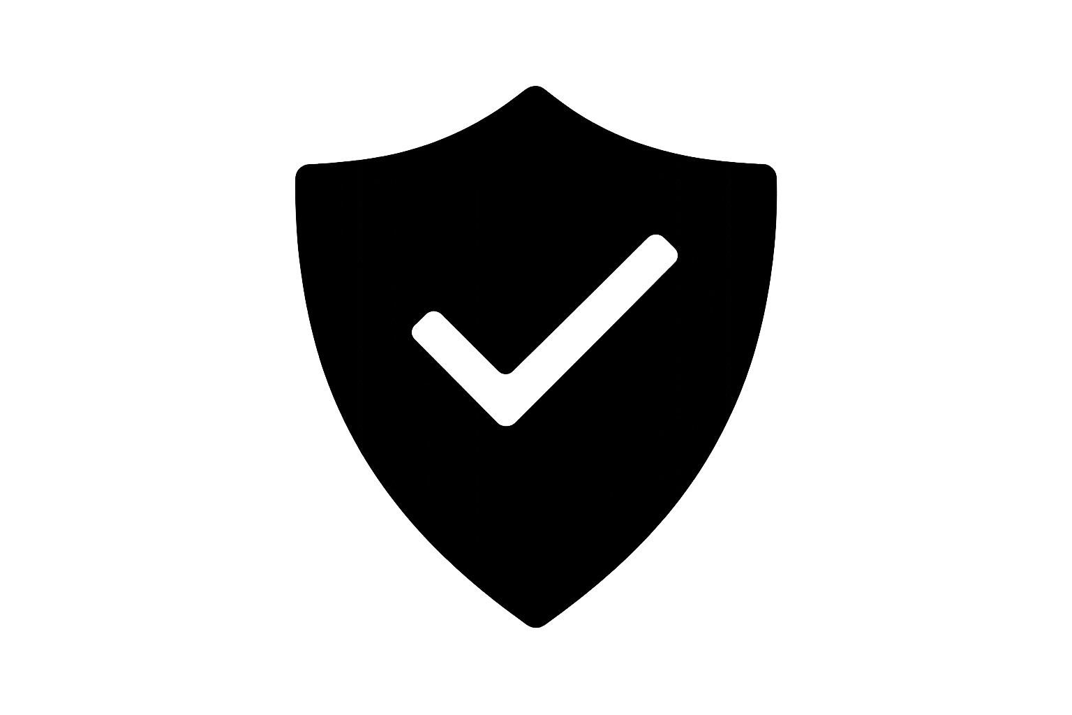 icon guarantee without text in black color