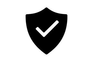 icon guarantee without text in black color